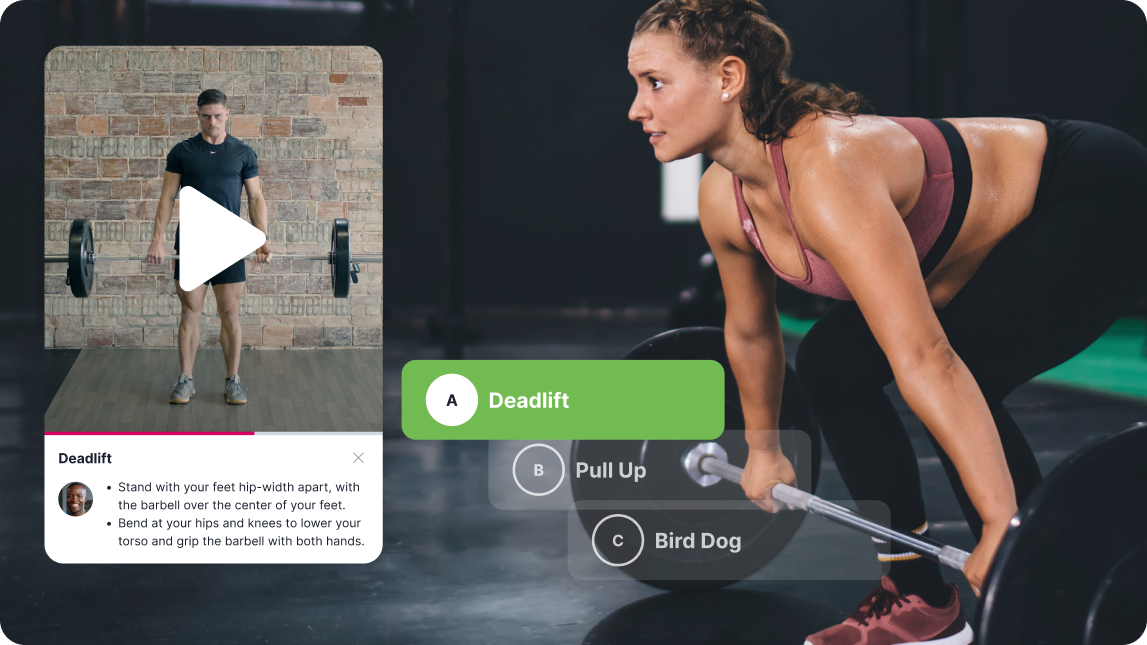 Dynamic Confidence Female Athlete Performs A Deadlift In A Dimly Lit Gym. Overlaid On The Image Are Graphics Of The Strength Feature In The Trainingpeaks Application.