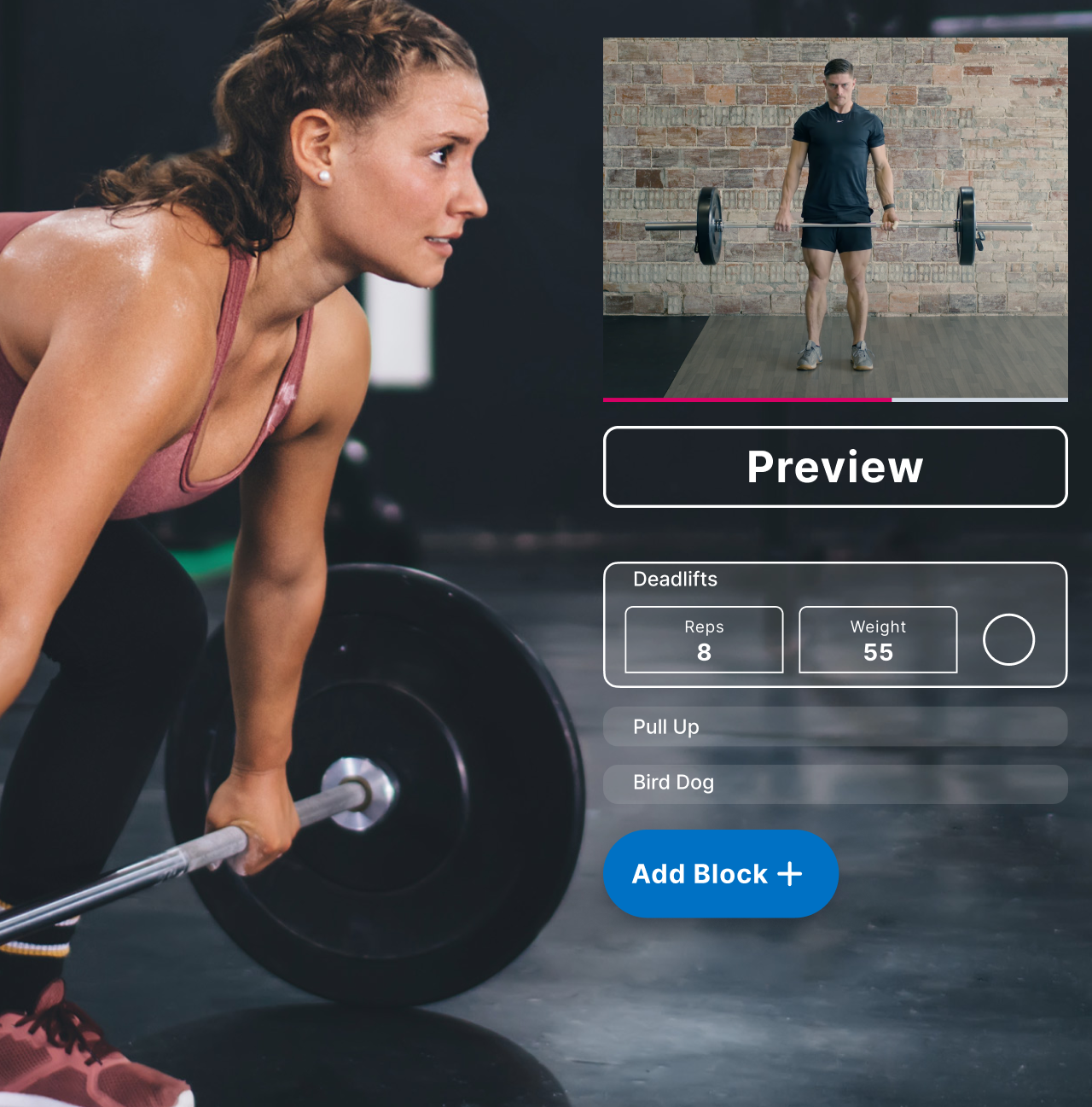 Flex Your Expertise Strength Woman Does A Deadlift Exercise In A Gym. Overlaid On The Image Are Graphics Of The Strength Builder In Trainingpeaks.