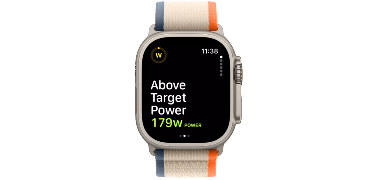 Real Time Prompts Shown On Apple Watch Above Target Power Prompt Shown On Apple Watch.